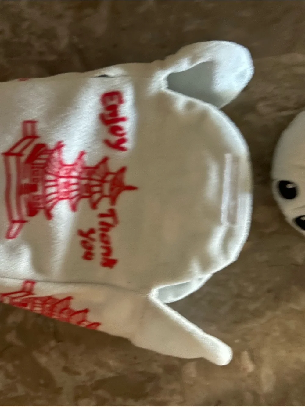 Bark White & Red Plush Takeout Box Dog Toy Duo